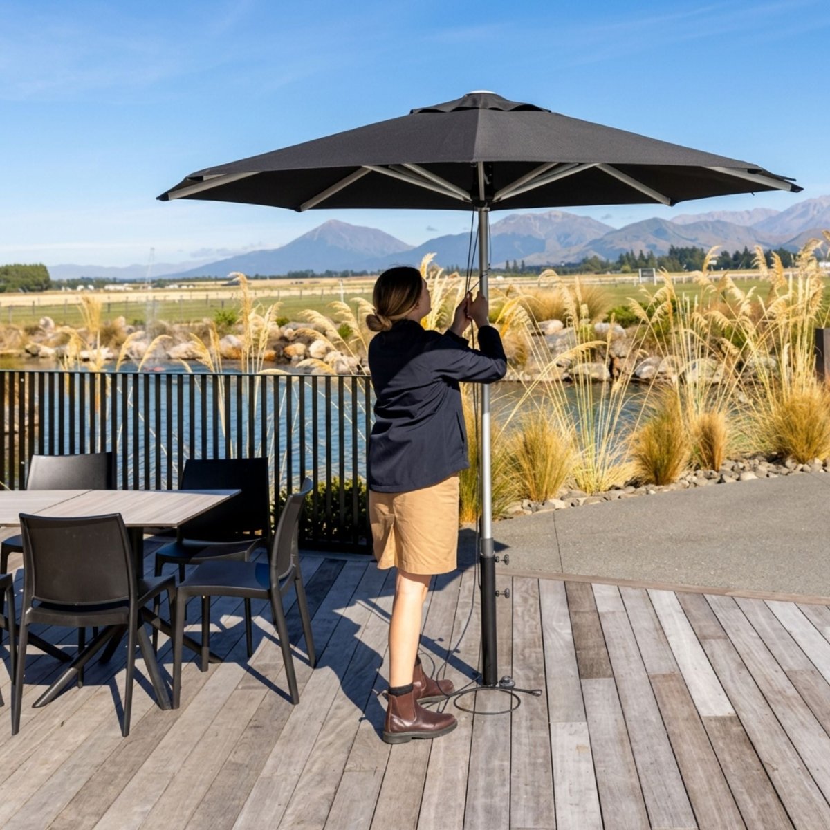 Shadowspec - Oasis™ Cafe and Resort Center Pole Umbrella - Octagonal - Umbrello Malaysia