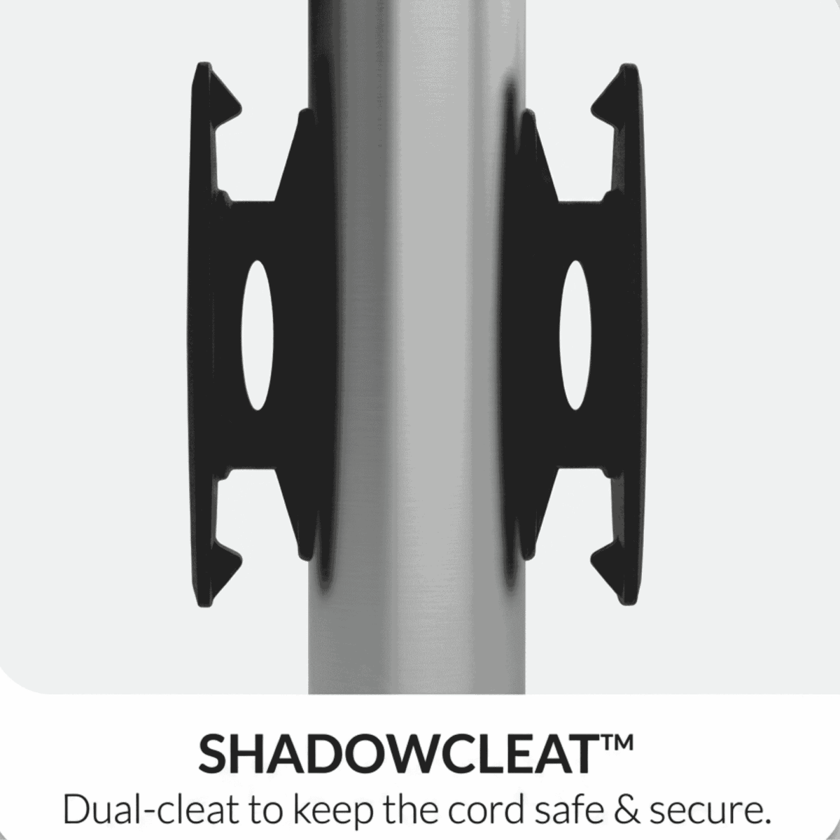 Shadowspec Shadowcleat dual-cleat to keep the cord safe and secure