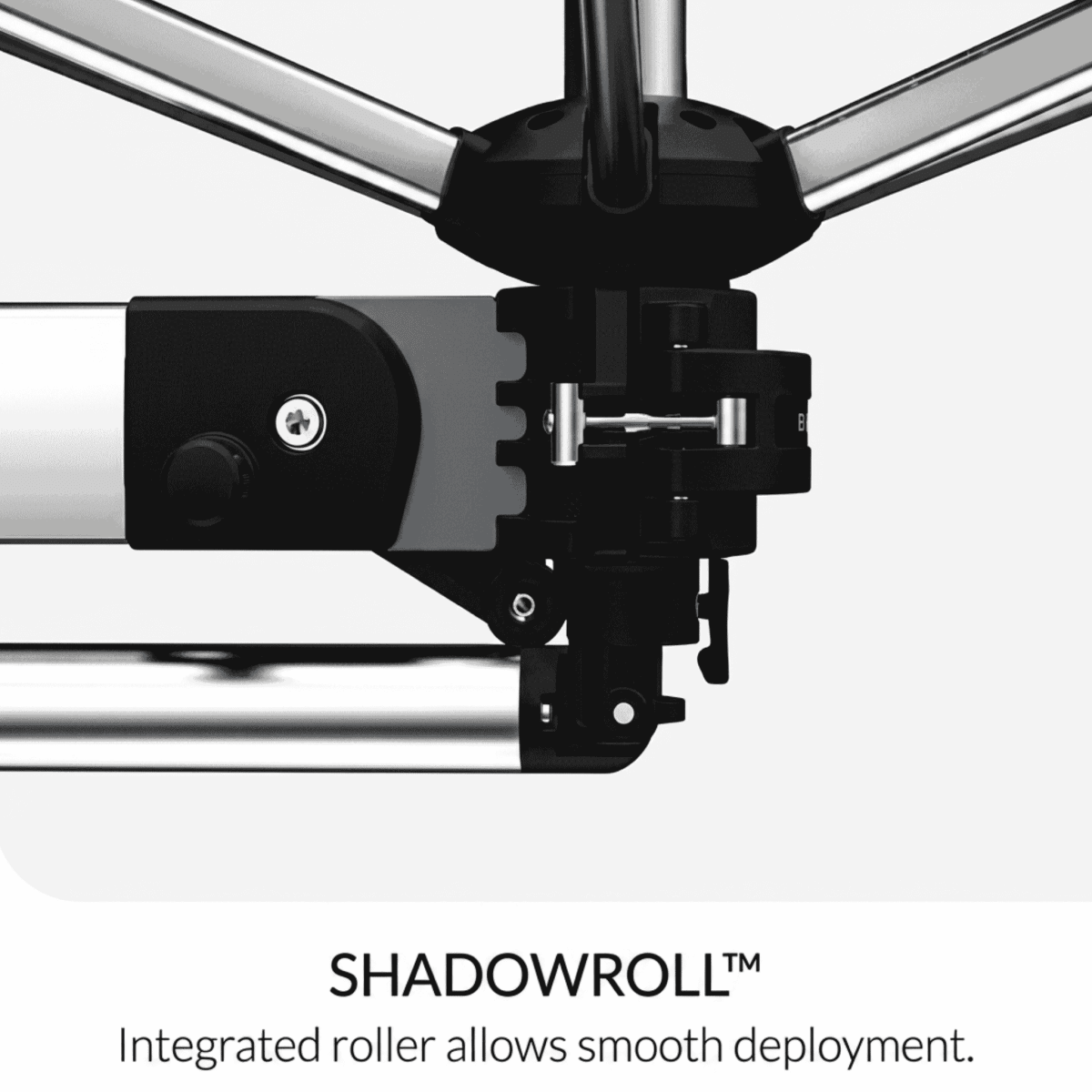 Shadowspec Shadowroll integrated roller allows smooth deployment