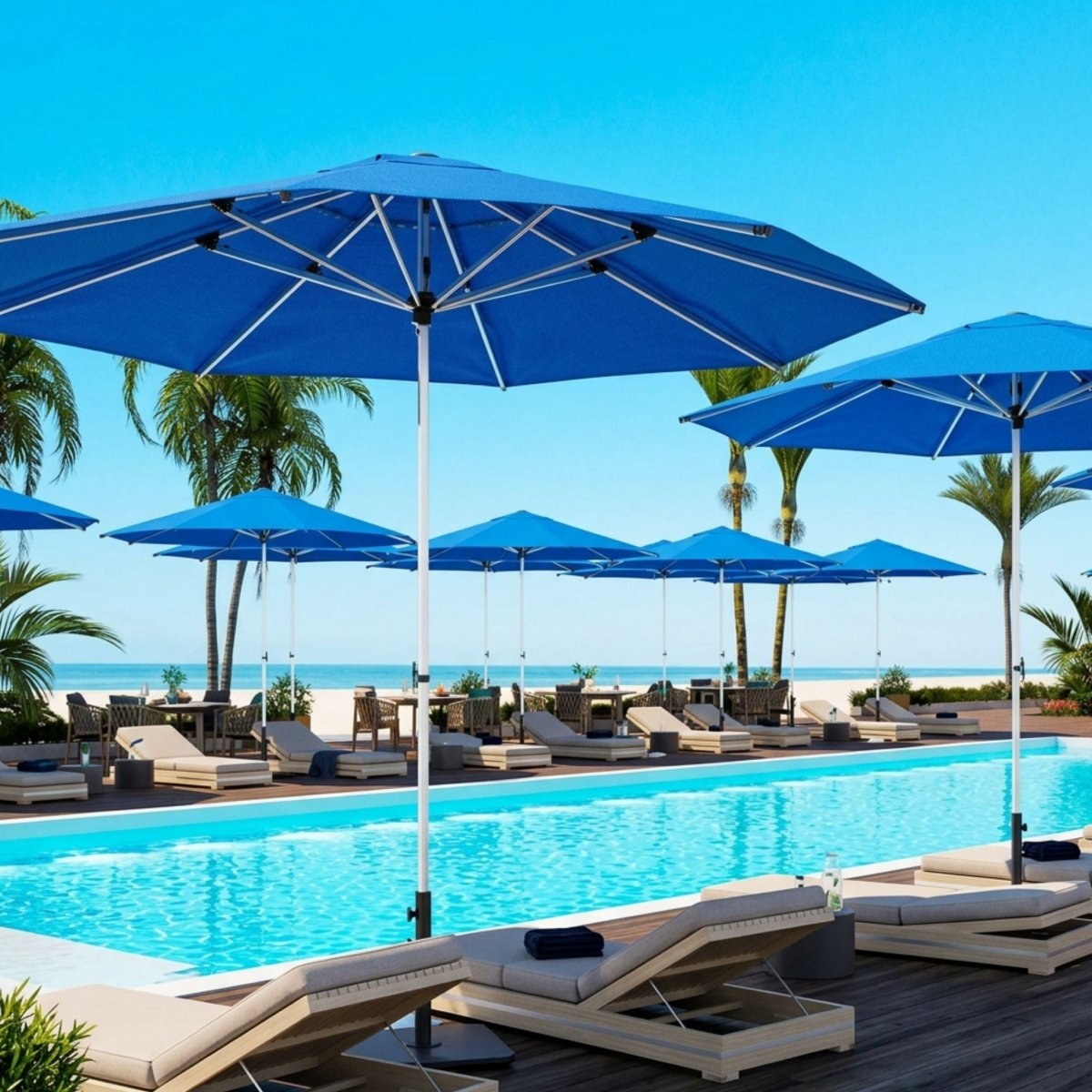 Shadowspec - Oasis™ Cafe and Resort Center Pole Umbrella - Octagonal - Umbrello Malaysia
