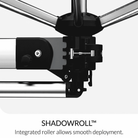 Shadowspec Shadowroll integrated roller allows smooth deployment