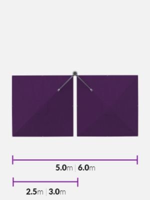 Shadowspec - Unity™ Duo Multi-Canopy Cantilever Umbrella - Umbrello Malaysia