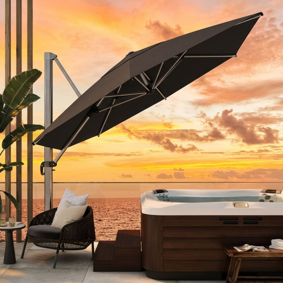 Shadowspec - Tilting Offset Umbrella - 3.5m - Octagon - Umbrello Malaysia